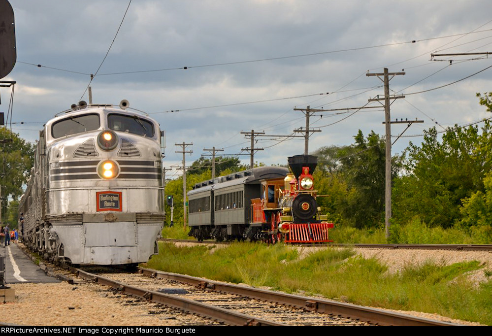 CBQ E5A Locomotive Nebraska Zephyr & Leviathan Steam Locomotive